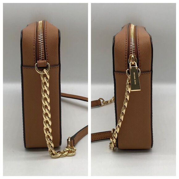 Michael Kors Jet Set East West Tan Saffiano Leather Crossbody Bag - Picture 3 of 11